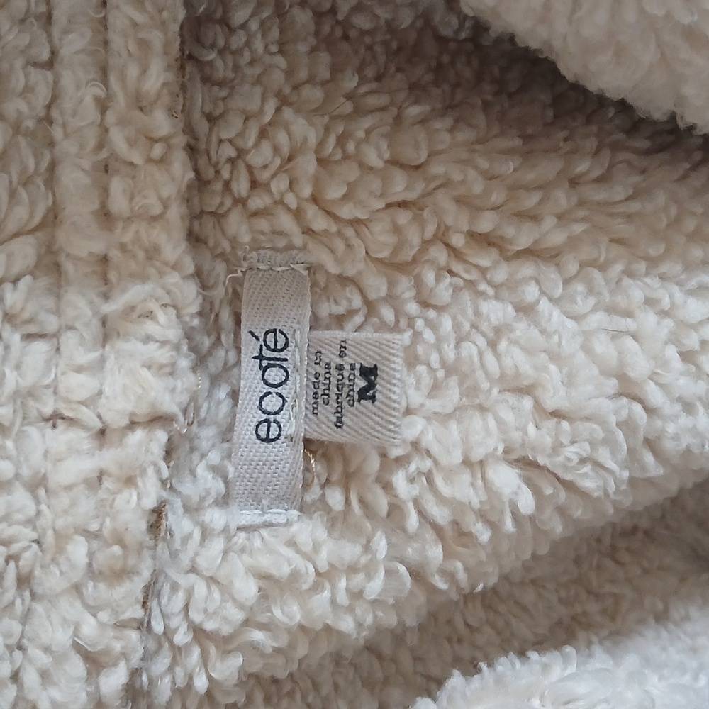 Ecote Tan and Cream Shearling Jacket - Picture 5 of 11